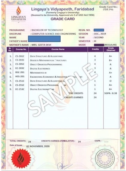 Sample Certificates (B.Tech Lateral Entry College)