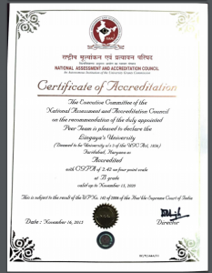 Lingayas Vidyapeeth - NAAC Certified