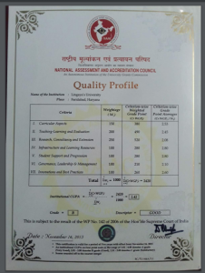 Lingayas Vidyapeeth- NAAC accredited